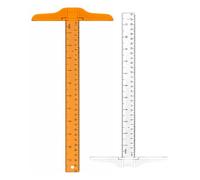 FDCGAS righello,2 pcs Righelli per misurare,T-Quadrato di Plastica T-Righello Trasparente per la Stesura e il Lavoro di Layout Generale 12 Pollice/30 cm