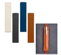 FDCGAS Soporte para Bolígrafos con Banda Elástica - 4 Piezas Sujetalápices para Libro,Portabolígrafos de Libro Reutilizable,Estuche Portátil de Cuero de PU de Colores para Agendas y Cuadernos