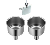 FdcLixuvol Argento Acciaio Inox Piccola Bocca Imbuto, 2 Pezzi Mini Imbuto per Bottiglie Riempimento Barattoli Stretti Fiaschetta