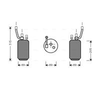 FDD274 AVA QUALITY COOLING Essiccatore, Climatizzatore per FORD