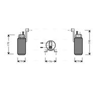 FDD296 AVA QUALITY COOLING Essiccatore, Climatizzatore per FORD,SEAT,VW