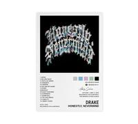 FDEAA Poster di Drake Honestly, Nevermind su tela, decorazione per camera da letto, ufficio, camera da letto, regalo, 30 x 45 cm