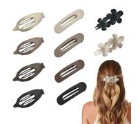 FDEETY 10 Pezzi Set Mollette Capelli Opache Fiore Ovali Fermagli Acconciatura Eleganti Accessori Capelli Femminili Stile Minimalista Pinze Decorative