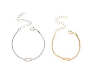 FDEETY 2 Pezzi Set di Bracciale Donna Uomini Coppia Braccialetto Elegante Gioielli Braccialetti Set Bracciali Anniversario Matrimonio Regalo per Marito Moglie Fidanzato Fidanzata