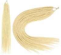 FDEETY 24 Pollici Extension per Treccine Africane Lunga Extensione per Capelli con Treccia Sintetica Braiding Hair Extensions Crochet Trecce Torsione per le Donna (Dorato)