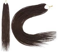 FDEETY 24 Pollici Extension per Treccine Africane Lunga Extensione per Capelli con Treccia Sintetica Braiding Hair Extensions Crochet Trecce Torsione per le Donna (Marrone Chiaro)