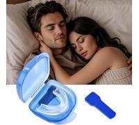FDEETY 3 Pezzi Dispositivo Anti Russamento Bite Dentale Notturno Trasparente Ergonomico Protezione Mascella Custodia Inclusa Soluzione Sonno Tranquillo