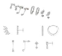 FDEETY 4 Paia Orecchini Cerchio Piccoli Zirconia Cubica Oro Placcato 14k Orecchini Donna Eleganti Brillanti Set Multiplo Gioielli