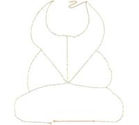 FDEETY Bikini Harness Body Jewelry Catena Bar Catena A Vita Catena per Il Corpo Sexy Catena A Croce per Pancia Accessorio da Spiaggia per Donne E Ragazze