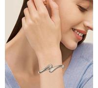 FDEETY Bracciale a forma di goccia in acciaio inossidabile placcato oro bracciale rigido aperto elegante bracciale da donna accessorio di moda raffinato bracciale regolabile in metallo lucido