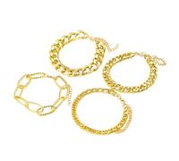 FDEETY Bracciale Catena Cubana Elegante Braccialetto Donna Gioielli Accessori moda Stile Lusso Decorazione Polso