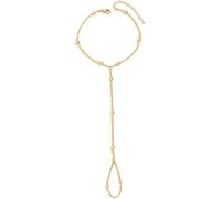 FDEETY Bracciale Da Donna In Oro 18k Con Catena Regolabile E Anello Per Mano Elegante Braccialetto Con Design Unico Accessorio Di Moda Per Tutte Le Occasioni Bracciale A Mano Con Anello