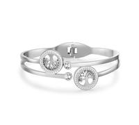 FDEETY Bracciale Donna Albero della Vita in Argento Sterling 925 con Zirconi Gioiello Elegante per Ogni Occasione(Argento)