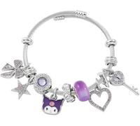 FDEETY Bracciale Donna Carino Braccialetto Anime Cartoon Braccialetti per la Laurea di Compleanno Della Ragazza Delle Donne braccialetti Anniversario Viola