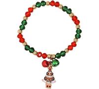 FDEETY Bracciale Donna Elegante con Perline Colorate e Pendenti Natalizi Gioielli di Moda per Regalo Compleanno e Feste
