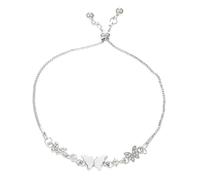 FDEETY Bracciale Farfalla Regolabile con Cristalli Scintillanti Catena Sottile Gioielli Eleganti Decorazione Femminile