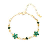 FDEETY Bracciale Floreale Cristallo Zirconia Cubica Catena Oro Gioiello Donna Elegante Lusso Accessorio moda