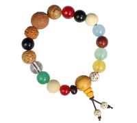FDEETY Bracciale Stella Luna Bodhi Multicolore Perline Naturali Buddista Elastico Artigianale Meditazione Spirituale Unisex Accessorio Tradizionale