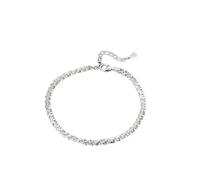 FDEETY Bracciale Tennis Donna Argento - Gioielli Eleganti per Ragazza e Donna, Braccialetto Rigido con Zirconi, Set Regalo Perfetto per Occasioni Speciali