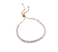 FDEETY Bracciale Tennis Regolabile Cristallo Brillante Gioielli Donna Elegante Stile Classico Accessorio Raffinato