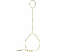 FDEETY Braccialetto Catena Sottile Anello Dito Collegato Gioielli Donna Elegante Accessorio moda Stile Minimalista Regolabile