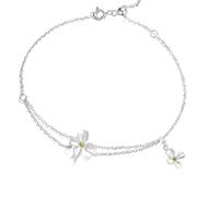 FDEETY Braccialetto Margherita Fiore Catena Argento Gioiello Donna Elegante Primavera Accessorio Delicato Regolabile