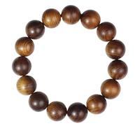 FDEETY Braccialetto Sferico Legno Naturale Perline Rotonde Gioiello Artigianale Ragazzi Accessorio Polso Elastico
