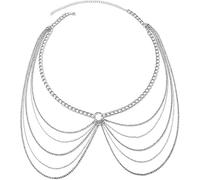 FDEETY Catena Cascata Multistrato Gioiello Corpo Femminile Decorazione Vita Elegante Accessorio Donna Brillante Ornamento