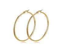 FDEETY Cerchi Grandi Orecchini Donna Rotondi Eleganti Minimalisti Classici 60mm Gioielli Leggeri