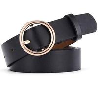 FDEETY Cintura Donna Rotonda Fibbia Elegante Pelle Sottile Accessorio moda Abbigliamento Quotidiano Stile Classico Decorazione Outfit