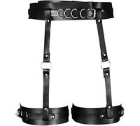 FDEETY Cintura Gamba Regolabile Stile Punk Gotico Decorativa Borchie Metallo Accessorio moda Donna