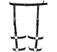 FDEETY Cintura Gamba Regolabile Stile Punk Gotico Decorativa Borchie Metallo Accessorio moda Donna