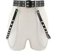 FDEETY Cintura Punk Gotica Stile Borchie Occhielli Metallici Catene Pendenti Accessorio Decorativo Donna Regolabile Alta Qualità