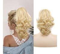 FDEETY Coda Capelli Ricci Ondulati Clip Extension Claw Ponytail Sintetica Aspetto Naturale Acconciatura Elegante Capelli Finti