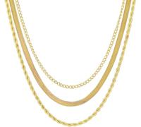 FDEETY Collana Multistrato Catena Serpente Maglia Cubana Corda Intrecciata Gioielli Donna Eleganti Accessori Quotidiani