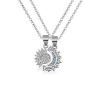 FDEETY Collana Sole e Luna per Coppia Adolescente Collana Mamma Figlia Amicizia Sorella Gioielli BFF Amicizia Regali 2 Pezzi (#E)