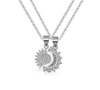 FDEETY Collana Sole e Luna per Coppia Adolescente Collana Mamma Figlia Amicizia Sorella Gioielli BFF Amicizia Regali 2 Pezzi