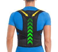 FDEETY Correttore Postura Dorsale Traspirante Supporto Schiena Regolabile Fascia Posturale Spalle Tutore Lombare Ergonomico