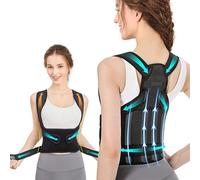 FDEETY Correttore Postura Ergonomico Traspirante Supporto Schiena Regolabile Tutore Spalle Raddrizzaspalle Fascia Posturale Lombare