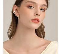 FDEETY Ear Cuff Catena Pendente Orecchini Perla Cristallo Gioielli Donna Eleganti Accessori