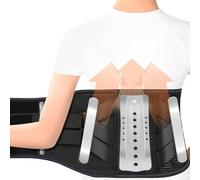 FDEETY Fascia Lombare Ortopedica Professionale Doppia Stecca Metallica Supporto Schiena Regolabile Traspirante Postura Corretta Taglia Xxl