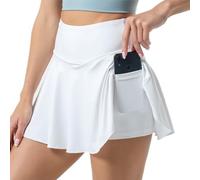 FDEETY Gonna Tennis Donna con Pantaloncini Integrati Skort Sportiva Plissettata Gonnellino Padel Abbigliamento Sportivo Pantagonna Gonna Corta Completo Sportivo per attività Fisica