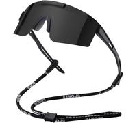 FDEETY Occhiali Ciclismo Occhiali da Sole Sportivi Polarizzati Protezione UV400 per Uomo Donna Occhiali Sportivi per Corsa Pesca Guida Golf Sci (Nero)