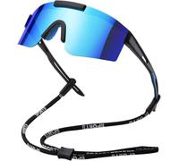 FDEETY Occhiali Ciclismo Occhiali da Sole Sportivi Polarizzati Protezione UV400 per Uomo Donna Occhiali Sportivi per Corsa Pesca Guida Golf Sci (Blu)