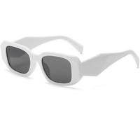 FDEETY Occhiali da Sole Rettangolari Vintage Montatura Spessa Protezione Uv Lenti Polarizzate Stile Retrò Classico
