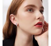 Fdeety Orecchini A Cerchio Argento Con Pietre Colorate Eleganti Gioielli Per Donna Set Di 2 Pezzi Orecchini Luminosi Per Ogni Occasione Accessori Moda Donna