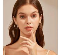 Fdeety Orecchini A Cerchio Dorati Grandi Eleganti E Versatili Perfetti Per Ogni Occasione Gioielli Per Donna Accessori Moda Di Alta Qualità
