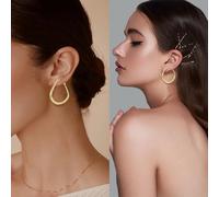 FDEETY Orecchini a Cerchio Goccia Minimalisti Lucidi Eleganti Geometrici Classici Donna Accessori Gioielli Quotidiani Stile Semplice Lusso
