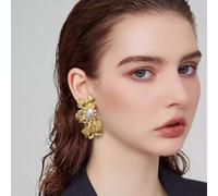 Fdeety Orecchini A Fiore In Lega Di Zinco Placcati Oro Con Perle Artificiali Orecchini Pendenti Eleganti Per Donna Gioielli Di Alta Qualità Accessori Moda Per Ogni Occasione