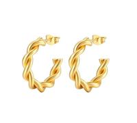 FDEETY Orecchini Cerchio Intrecciati Stile Minimalista Gioielli Donna Eleganti Accessori Quotidiani